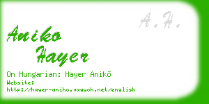 aniko hayer business card